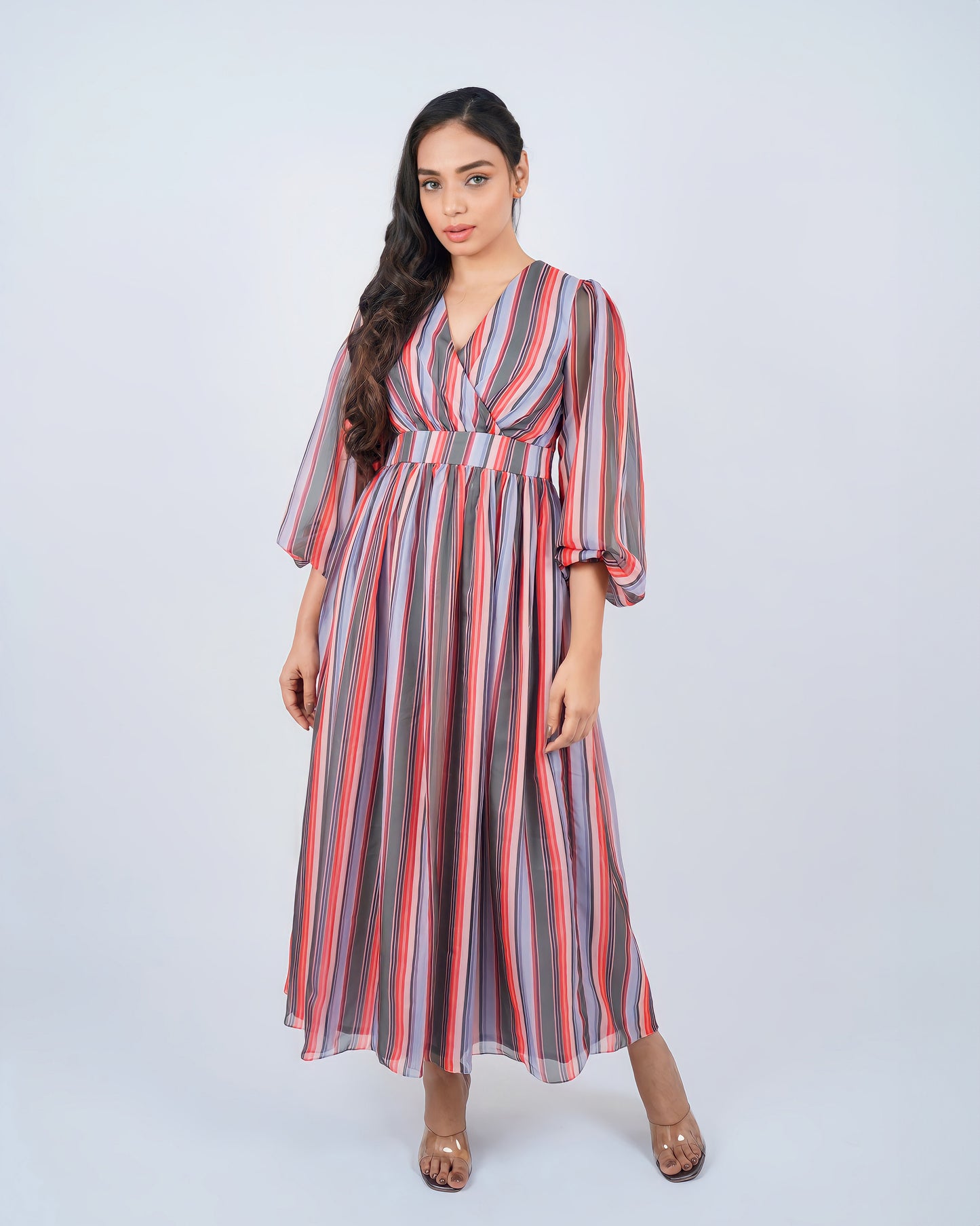 MULTICOLOUR STRIPED DRESS