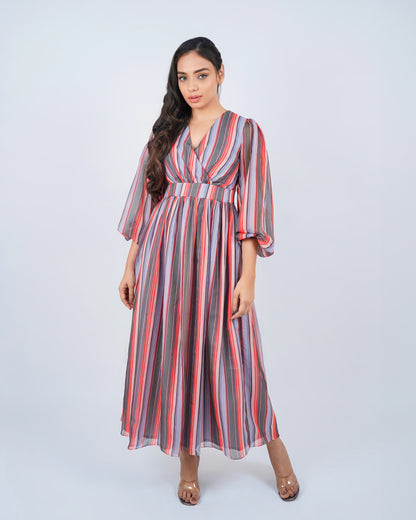 MULTICOLOUR STRIPED DRESS