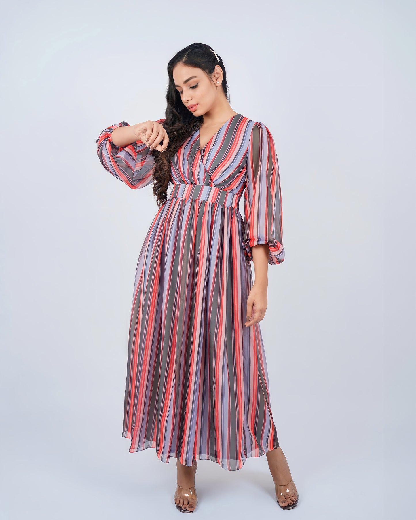 MULTICOLOUR STRIPED DRESS