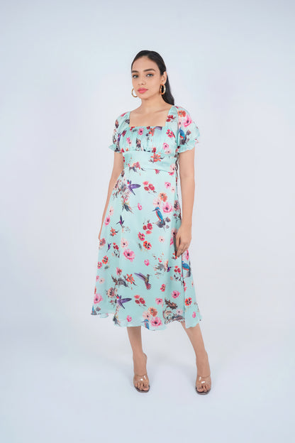 Digital Printed Chiffon  midi